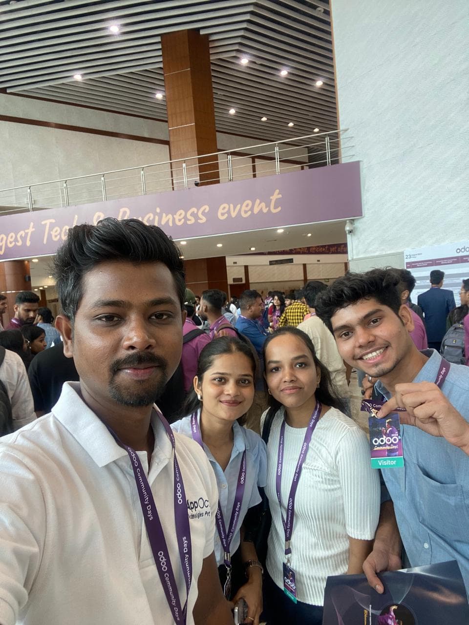 Attending Odoo event with team in Gandhi Nagar, Gujarat